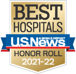 Best Hospitals - US New & World Report Honor Roll 2021-2022 badge