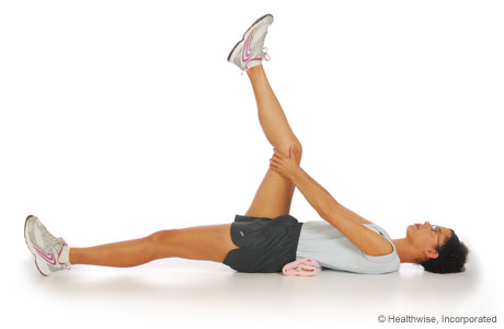 Hamstring stretch exercise