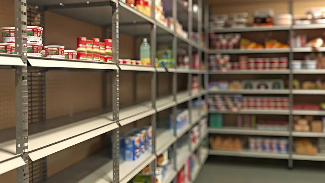 empty grocery shelves