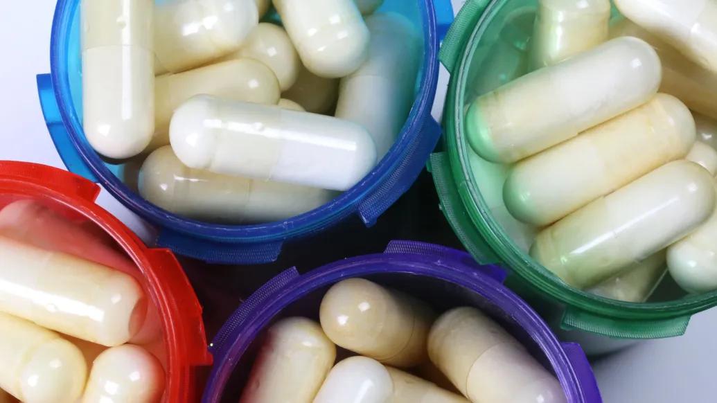 pills close up stock image