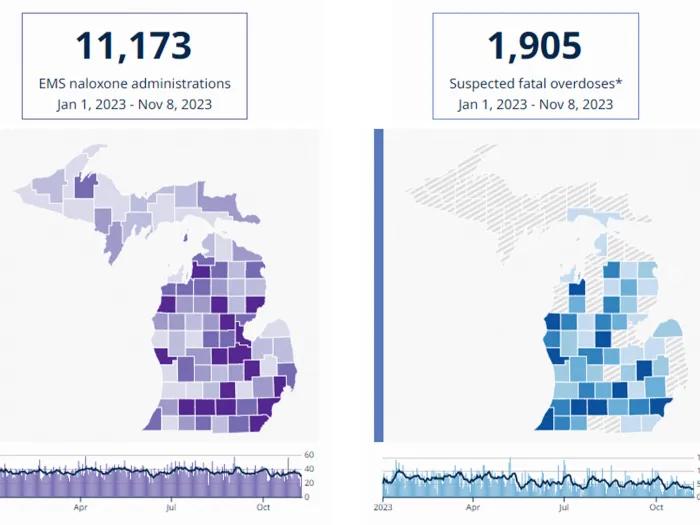 maps purple and blue