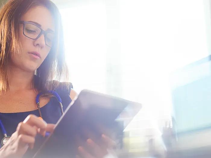 Provider with an ipad