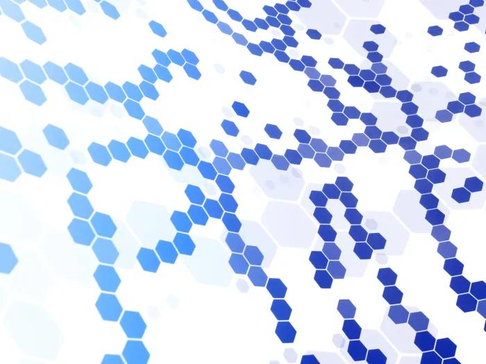 blue purple cell dots on white background all over in different patterns