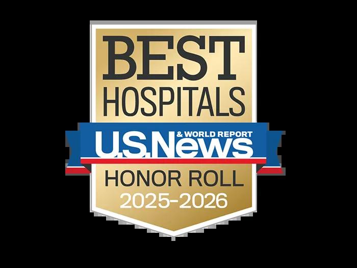 US News & World Report Best Hospitals Honor Roll badge 2025-26