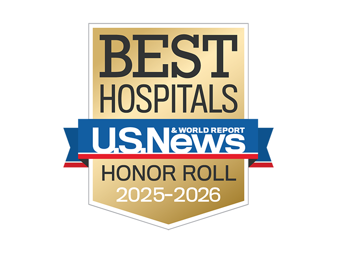 US News & World Report Best Hospitals Honor Roll badge 2025-26