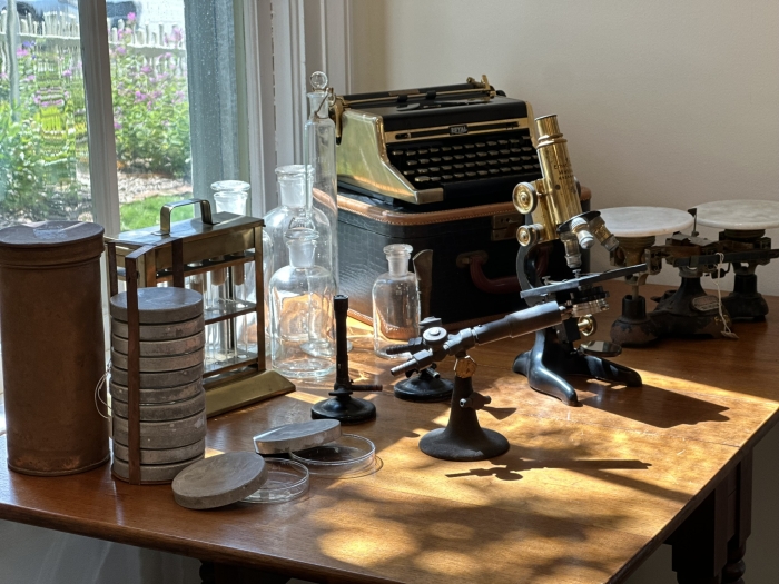 Medical history artifacts from U-M microbiology
