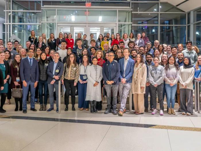 Chad Carr Pediatric Brain Tumor Center's team group shot at a holiday party