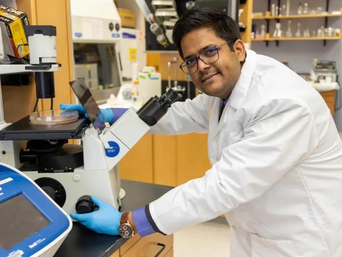 Abhijit Parolia, PhD in his laboratory