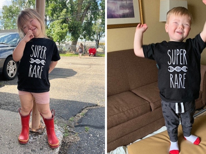 two kids wearing super rare shirt 
