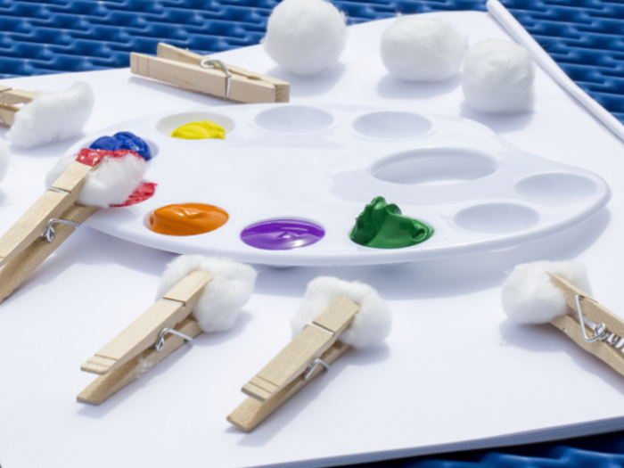 cotton ball painting