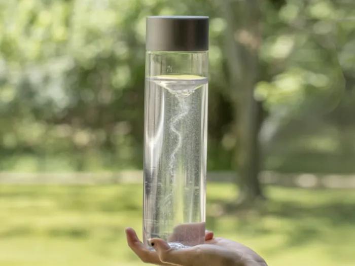 homemade tornado in a bottle experiment in plastic bottle