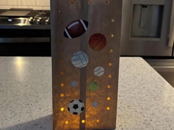 Paper Bag Lantern with stickers