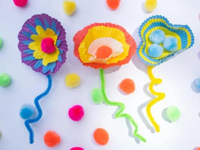 Cupcake Liner Flower Garden