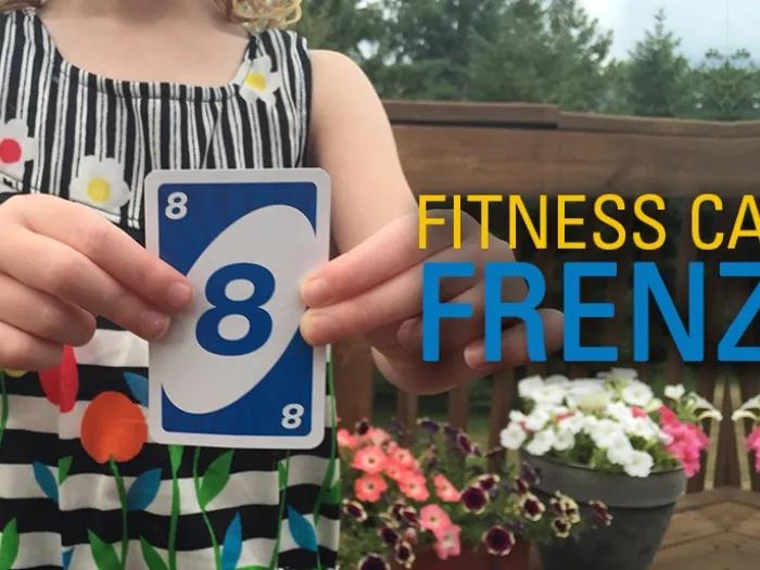 Child holding a uno 8 card