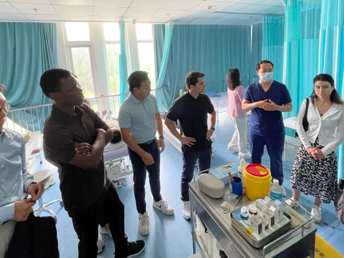 A group of UMMS M1 students at the Yanqing District Hospital of the Traditional Chinese Medicine, in Beijing