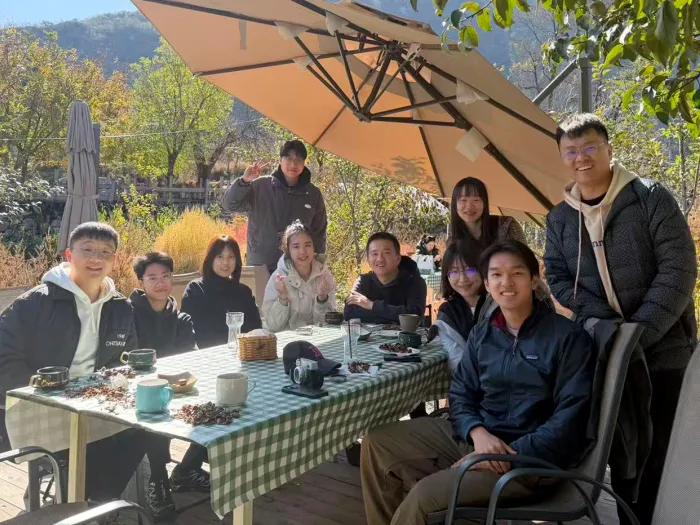 Michael Zhu (foreground) with research colleagues from Peking University Health Science Center.