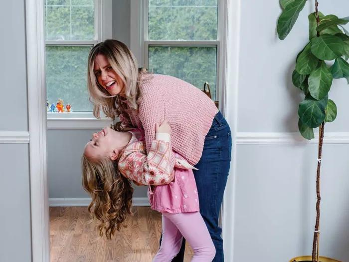 Claire Sloma with her daughter