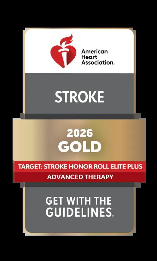 Get with the Guidelines 2026 Gold badge for Stroke from the American Heart Association