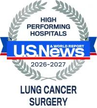 USNWR High Performing Lung Cancer Surgery | 2026-27