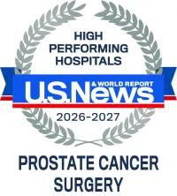 USNWR High Performing Prostate Cancer Surgery | 2026-27