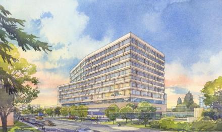 Rendering of 12-story adult inpatient hospital