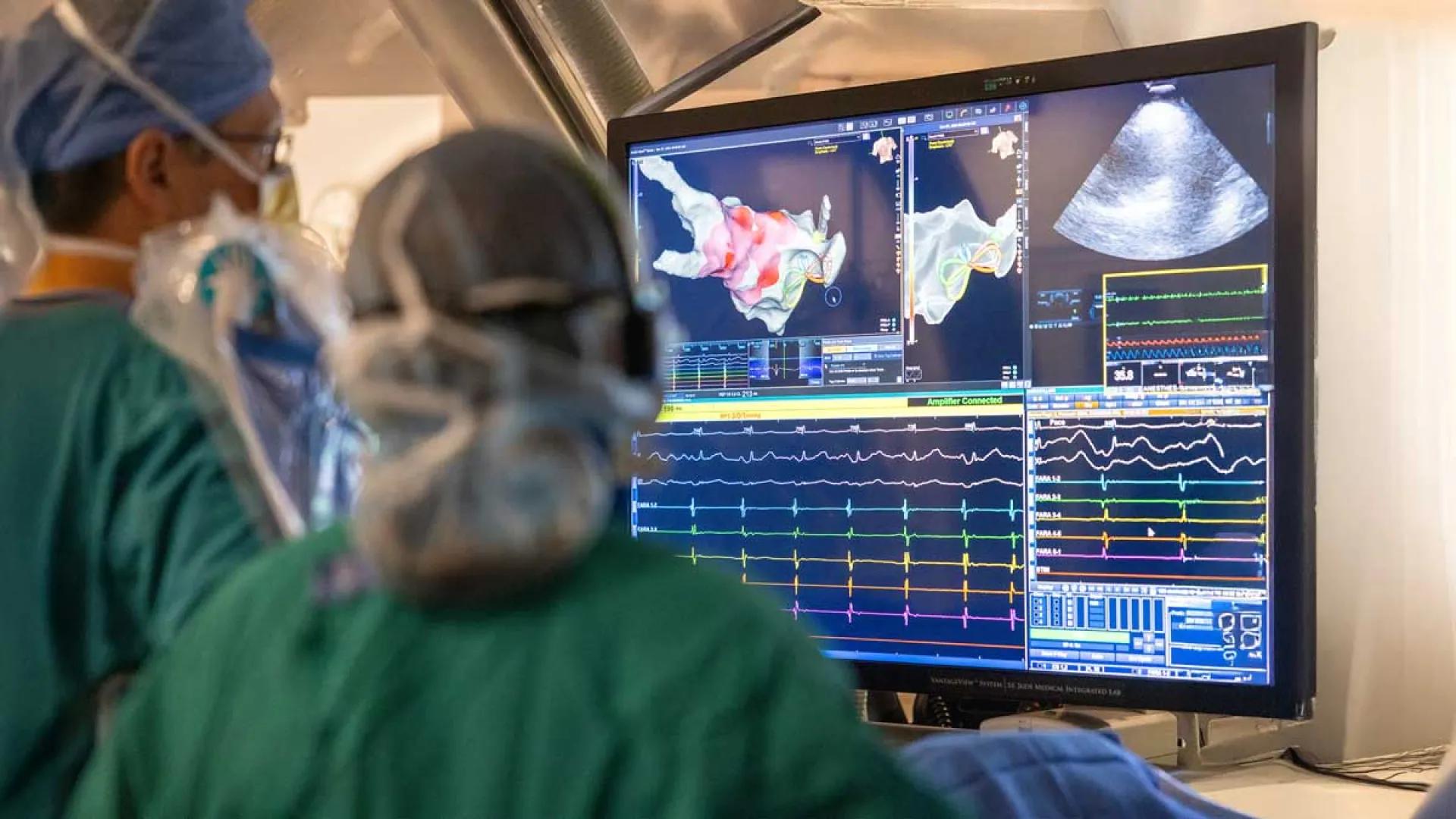 Doctors examine and monitor both imaging of the heart