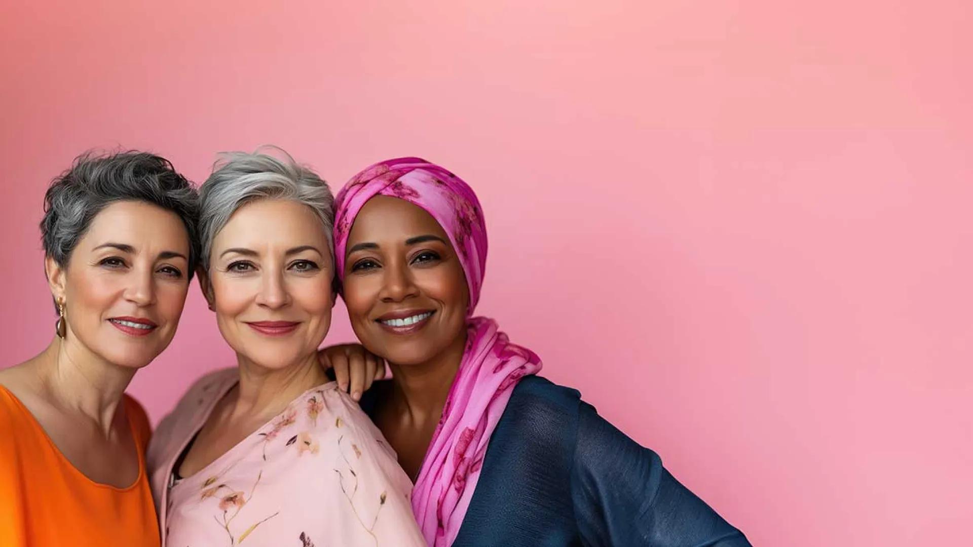 Trio of mature breast cancer survivors