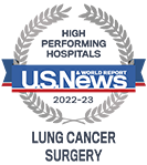 USNWR Lung Cancer Surgery badge