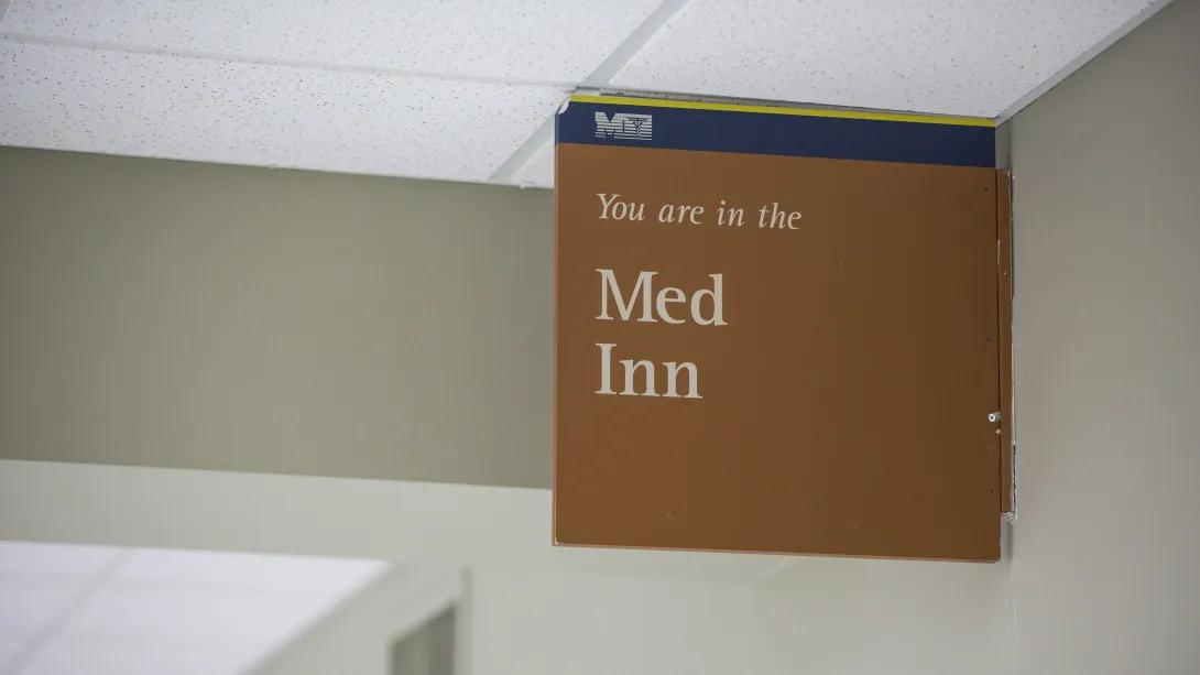 Your are in Med Inn sign