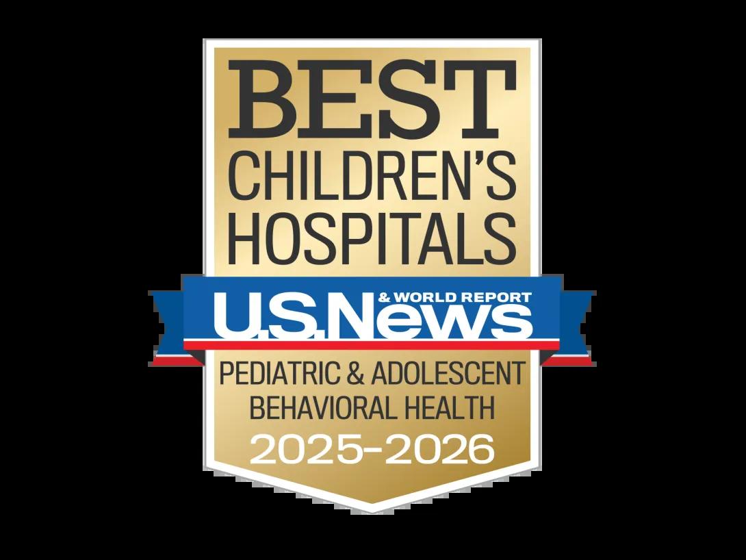 Best Children's Hospital Badge 2025-2026 Peds Adolescent & Behavioral Health