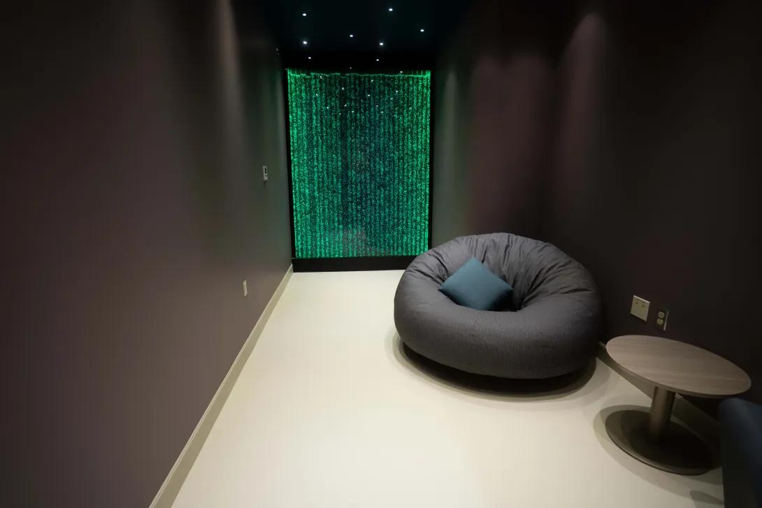 Relaxing room with beanbag at the Ypsilanti Health Center