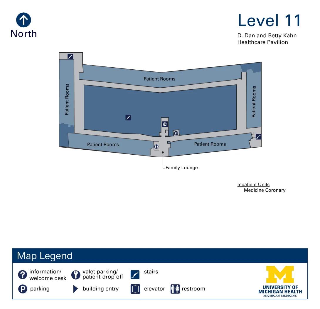 Floor 11 - D. Dan and Betty Kahn Health Care Pavilion