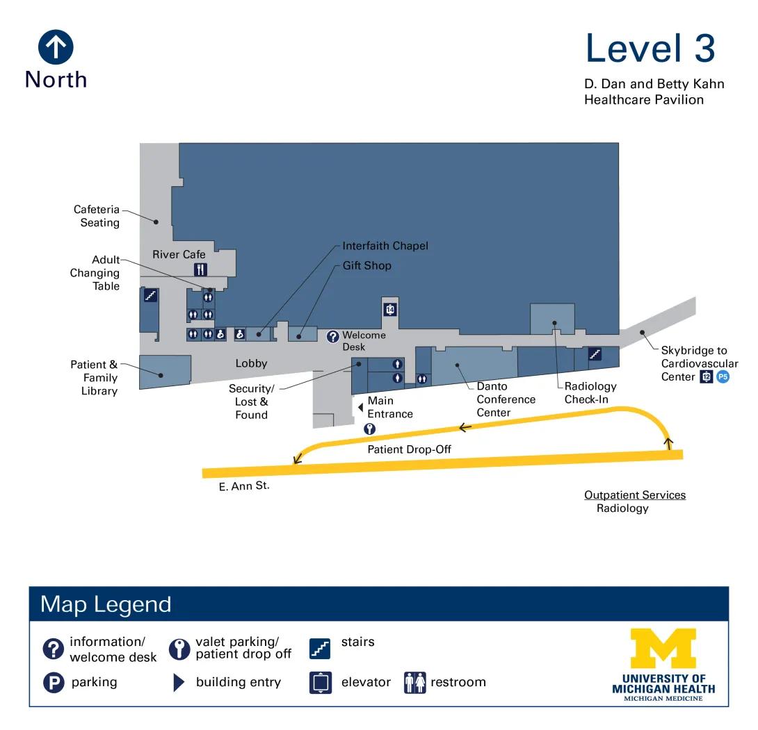 Kahn Health Care Pavilion Level 3 floor map
