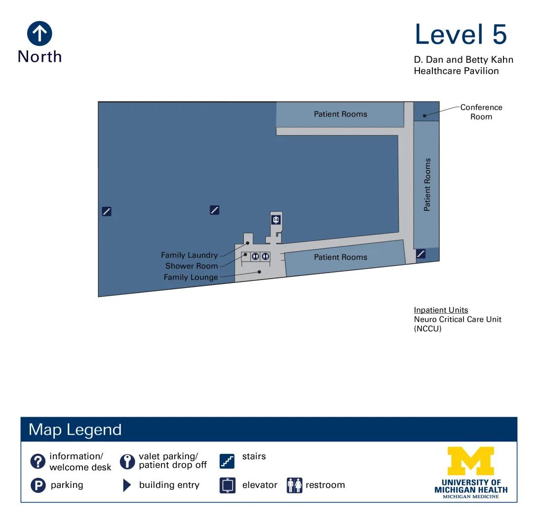Floor 5 - D. Dan and Betty Kahn Health Care Pavilion
