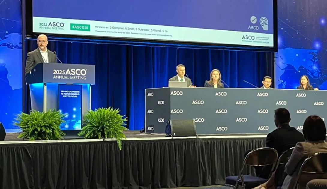 Dr. Bryan Schneider leads a panel discussion at ASCO 2025