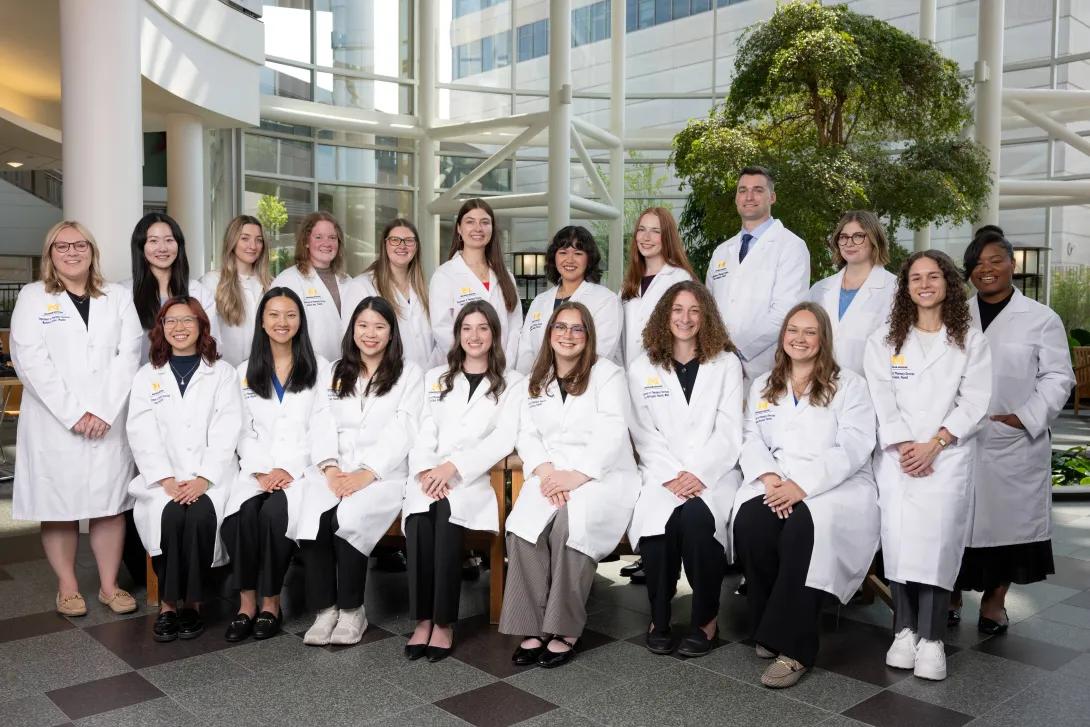 Group photo of 19 first year pharmacy residents.